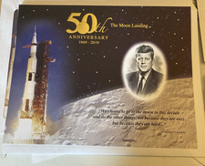  Apollo 11 50th Anniversary 2019 Engraved Prints Mission, Giant Leap, Kennedy picture