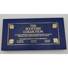 Vintage The Scottish Collection Golf Coasters Set of 6 Boxed St Andrews Troon picture
