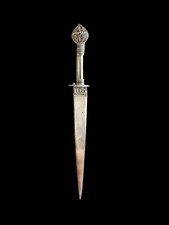 Antique Jewish Bezalel Jerusalem Silver Filigree Sword Letter Opener Palestine picture