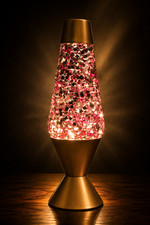 Golden Crown Lava Lamp Custom Glitter Lamp Stardust Diamond Ruby 16.3
