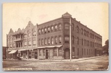 Coffeyville Kansas, Mecca Hotel Building, Street Scene KS 1909 Postcard  picture