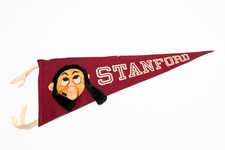 Large Very Rare Vintage Stanford University 3-D Souvenir Felt Pennant 29