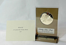 1977 Franklin Mint Sterling Silver Proof PEACE Holiday Medal picture