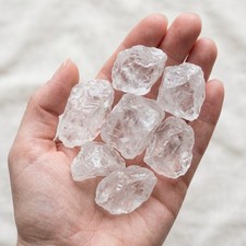 3PC Natural Raw Clear Quartz Rough Crystal Stone Bulk Crown Chakra Healing Gift picture