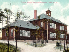1910 Southern Pines SC School Building Postcard Antique picture