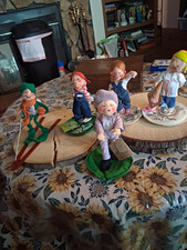 Annalee  Handmade Felt Figurines Lot of 5 Hand Painted Multicolor picture