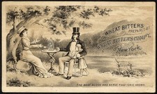 WHEAT BITTERS Quack Medicine for WOMEN 1880's Victorian Trade Card picture
