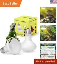 2Pack 100W Reptile Heat Lamp Bulb UVA Daylight Basking Light for Lizards Turtles picture