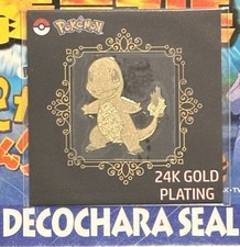 Charmander 24K Gold Plated Pokémon Sticker Korean Striking Pop Candy Promo NM picture