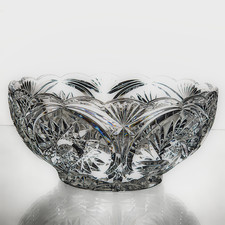 Vintage Clear Pressed Glass Bowl 8.25