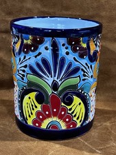 NEW Extra Large Utensil Holder Mexican Talavera Pottery Ceramic Kitchen Decor picture