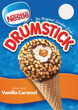 Drumstick Vanilla Caramel Ice Cream Truck Sticker, Sticker 5
