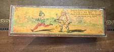 Antique 1900's WOODEN PENCIL BOX  Simple Simon Nursery Rhyme  8
