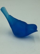 Vintage Westmoreland Satin Blue Glass Robin Bird W/ Labels Authentic Handmade,CC picture