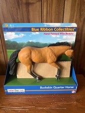 Vtg Safai Ltd Blue Ribbon Collectible Buckskin Quarter Horse Retired. New in box picture