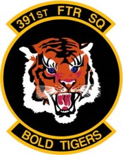 USAF 391st Bold Tigers Fighter Squadron Adhesive Vinyl Decal picture