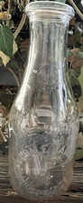 Roanoke Rapids N.C. TRQ milk bottle Lindale Halifax County, North Carolina embos picture